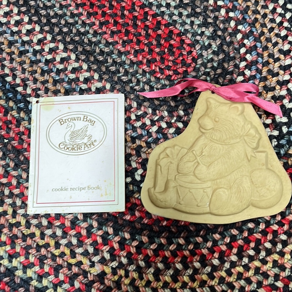 Brown bag cookie art Cookie Mold and recipe book made local New England